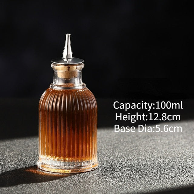 Vintage Bitters Glass Bottle