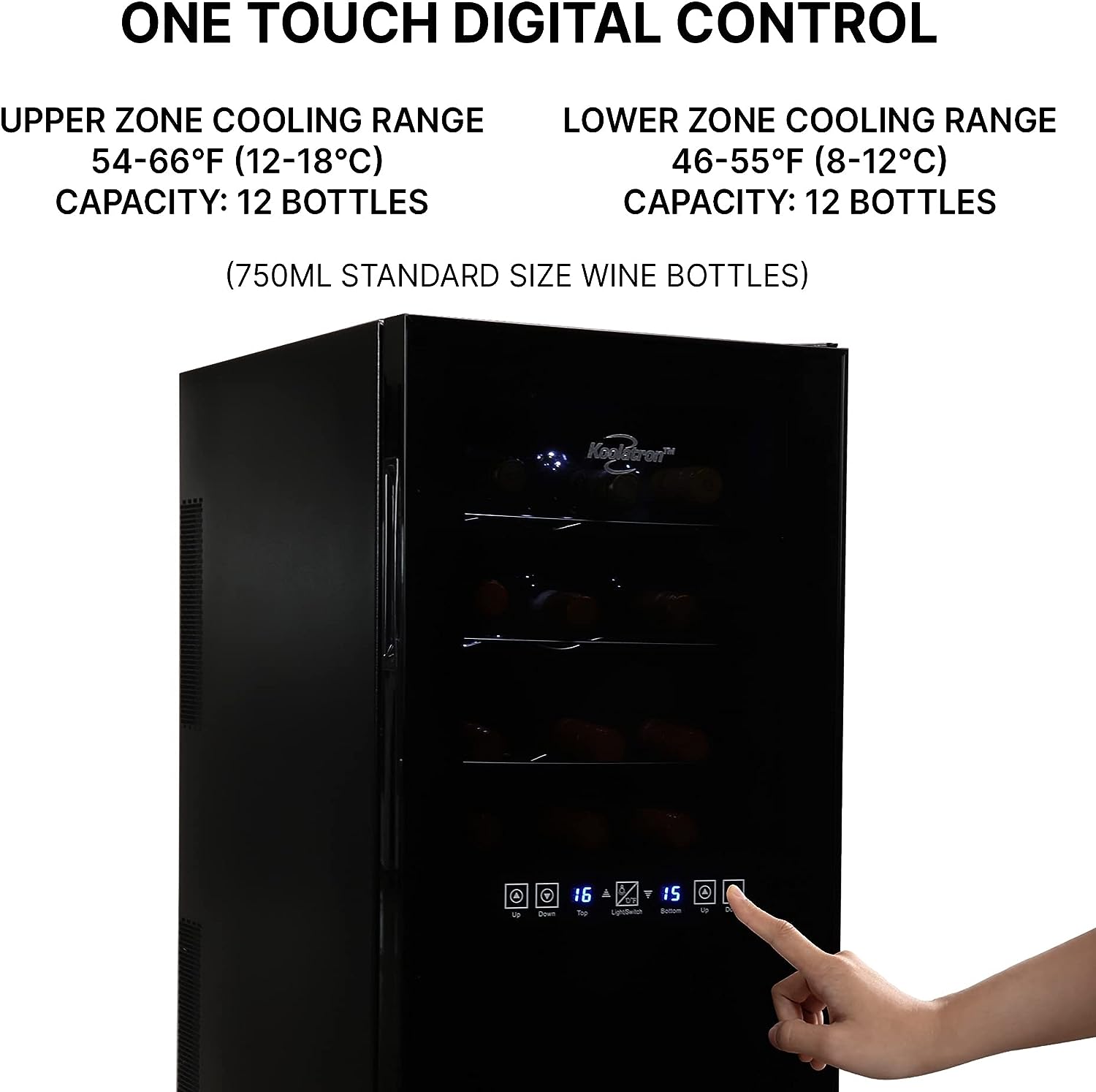 Freestanding Wine Cooler | Dual Zone