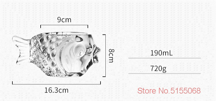 Fish-Shaped Cocktail Glass