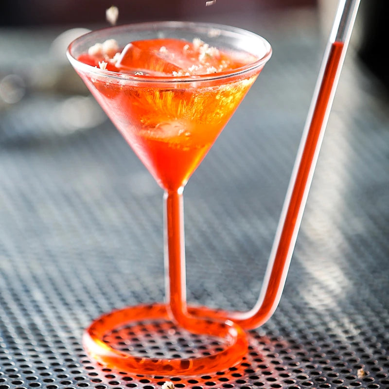 Straw Base Cocktail Glass