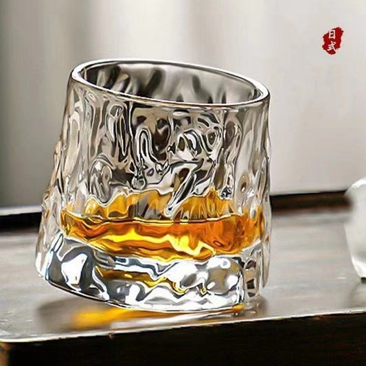 Thicken Wine Glasses Lead-free cup Rotating Whisky Glass Transparent Brandy Vodka Beer Cup Drinkware Drinking Glasses